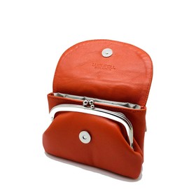 Woman, Lady and Girl Leather Purse, orange, Elegant