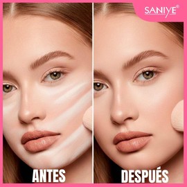 SANIYE Polvo Suelto Traslúcido para Maquillaje BL056, Polvo Fijador Mate, Sellador de Base, Control de Brillo Individual o Dúo