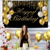 Lahviuu Gold Happy Birthday Banner 180 x 110 cm for