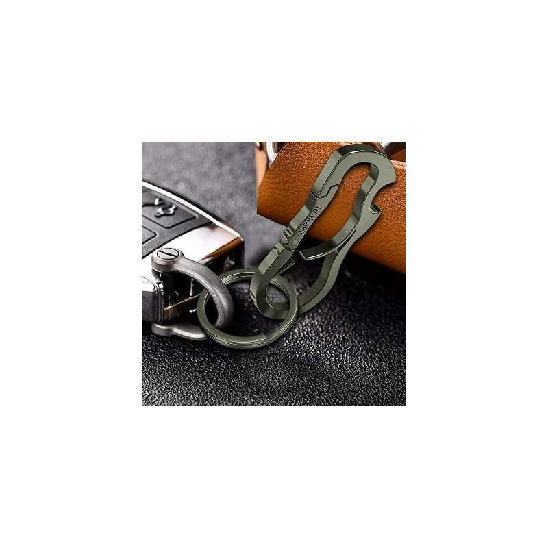 Idakekiy Full Stainless Steel Anti-Lost Keychain Carabiner Mutil Function Home