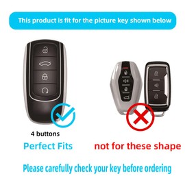 ATFIGII Key Fob Cover Compatible With Chery Omoda 5 Tiggo 7 Tiggo 8 Tiggo 8 Pro for Jaecoo 7 Key Protector Cover Case TPU Key Holder 4 Buttons A Green