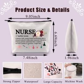 PLITI Nurse Definition Bag Nursing School Graduation Gift Nurse Appreciation Makeup Bag Nurse Practitioner Gift (Nurse definitionU)