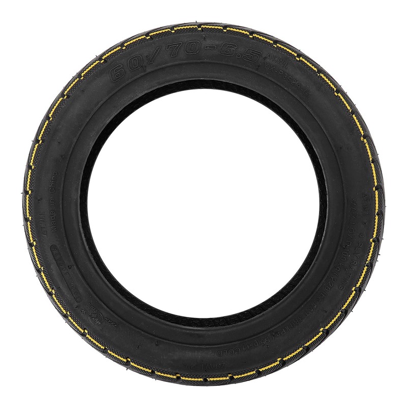 LHROPA 60/70-6.5 10-inch Rubber Explosion-proof Tubeless Tire + Straight nozzle