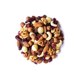 The Magnificent Seven Mix, 1 Pound — Raw Organic Nuts and Berries including Almonds, Cashews, Hazelnuts, Macadamias, Walnuts, Cranberries, Raisins. Non-GMO, Non-Irradiated, Vegan Superfood, Bulk
