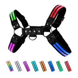 House Of Rave GEN 2 Color Changing LED Chest Harness for Men - Multicolor Men's Light Up Chest Harness