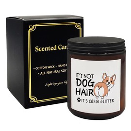Mancheng-zi Corgi Dog Candle, Corgi Gifts, Corgi Mom Gifts, Corgi Gifts for Dog Lovers,Corgi Owner Gifts, It's not Dog Hair It's Corgi Glitter Scented Candles,Corgi Birthday Candle