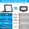 Yolovis Flood Lights Outdoor,100W 10000LM Super Bright LED Work Flood