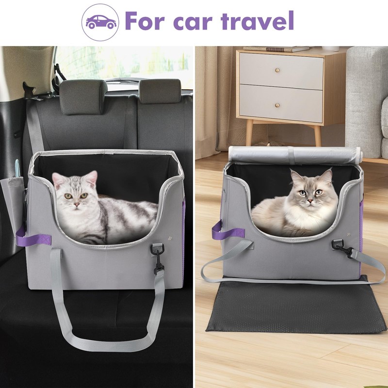 pidipiti Portable Leakproof Tall-Side cat Litter Box,with Zipped lid