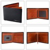 VISOUL Men's Wallet, Genuine Leather, Holds 12 Cards, Carbon Leather,