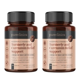 Turmeric Curcumin - 1100mg x 360 tablets (2 bottles of 180) - w/ 95% Curcumin and 5mg black pepper extract.