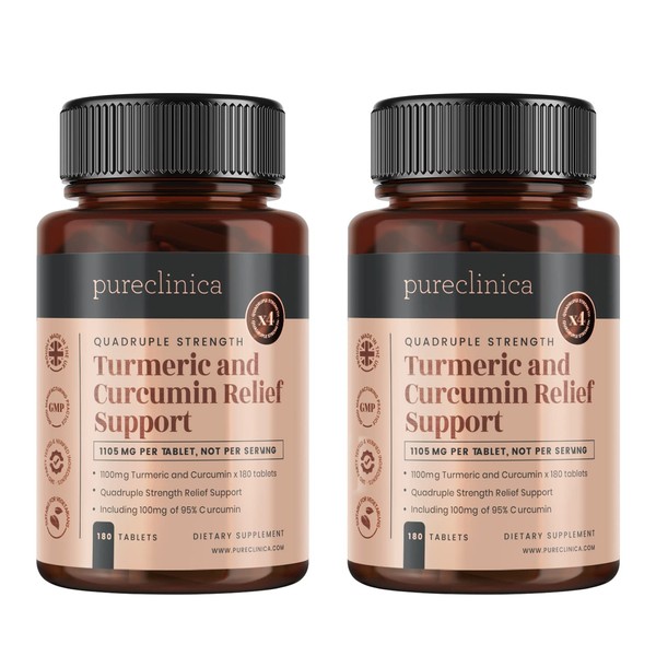 Turmeric Curcumin - 1100mg x 360 tablets (2 bottles of