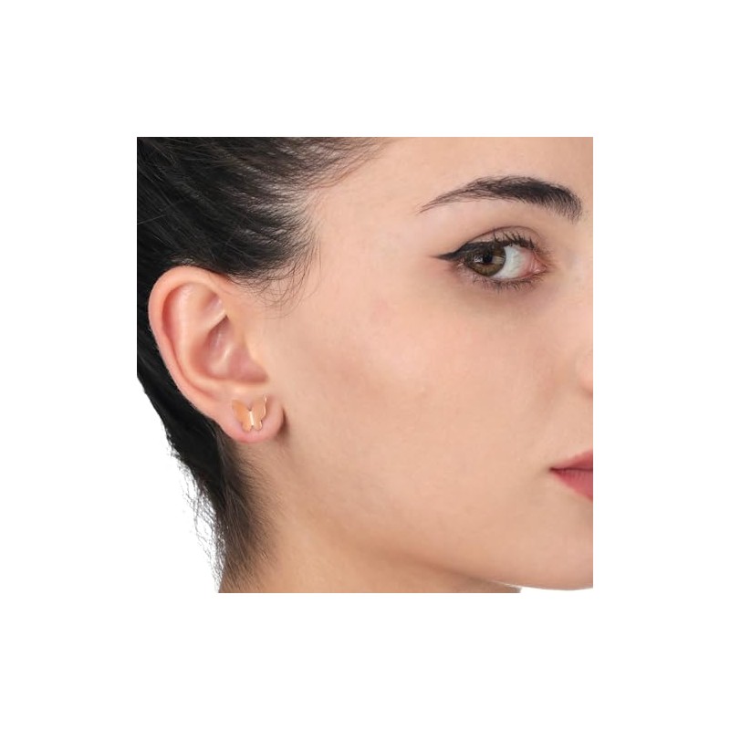MadamLili - Schmetterlinge Ohrstecker Set - 925 Sterling Rosegold Vergoldet