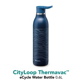 Aladdin CityLoop Insulated Flask, 0.6 L, Navy Blue + Print