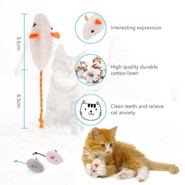 vsshe Cat Chew Sticks Toys, 2pcs Natural Catnip Sticks & 6pcs Interactive Cat Mouse Toy, Matatabi Chew Sticks Cat Toys for Indoor Cats Kittens Teething Teeth Cleaning and Stress Release