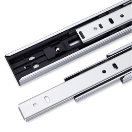Hafele Stainless Steel Side Mount Drawer Runners, 35kg Load Capacity, Full Extension Metal Ball Bearing Slides with Soft Close Cushioning