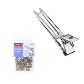 RED by Kiss 40pcs 1.75 Slide-In Hair Clips, 1 3/4" Durable Metal Curl Setting Clips for Hairdressing, Sectioning & Retwisting, Rust-Free Hair Pins for Dreads, Dreadlocks, & Twist Styles
