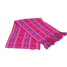 Leos Imports Handmade Mexican Rebozo Shawl: Embroidered, Soft, Lightweight, Elegant – Pashmina shawl Women's Wrap (Pink)