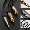 2 Pack 3.5mm to RCA Cable 8FT, 2 Male RCA
