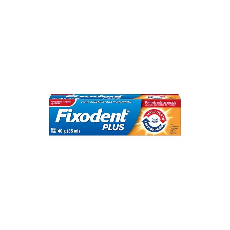 Fixodent Pasta Adhesiva para Denturas Plus Dual Power 35 ml,