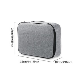 Portable Document Storage Case, 1 Count Multi-layer File Travel Bag with Combination Lock, Large Capacity Storage Box for Laptop Files Certificates - Color: Gray, Specification: 1 Count