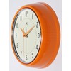 Infinity Instruments Orange Retro 9.5-Inch Metal Wall Clock