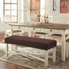 Fuloon Waterproof Dining Bench Cover, Removable Bench Slipcover Washable Bench