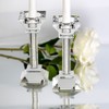 Crystal Candle Holders Set of 2-6.2" Tall Crystal Candlestick Holders