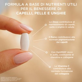 Solgar Estetic Formula, 60 tavolette, Integratore per Capelli, Pelle e Unghie, con Vitamina C, Zinco, Rame, MSM, Alga Lithotamnion Calcareum, L-Lisina e L-Prolina