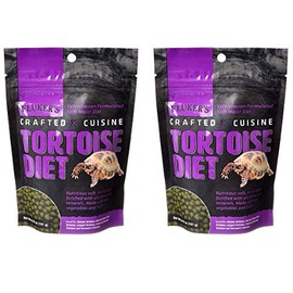 Fluker's 2 Pack of Crafted Cuisine, 6.75 Ounces Each, Tortoise Diet for Sulcate Tortoises, Red and Yellow Foot Tortoises, Leopard Tortoises, Greek and Russian Tortoises and Hermann's Tortoises