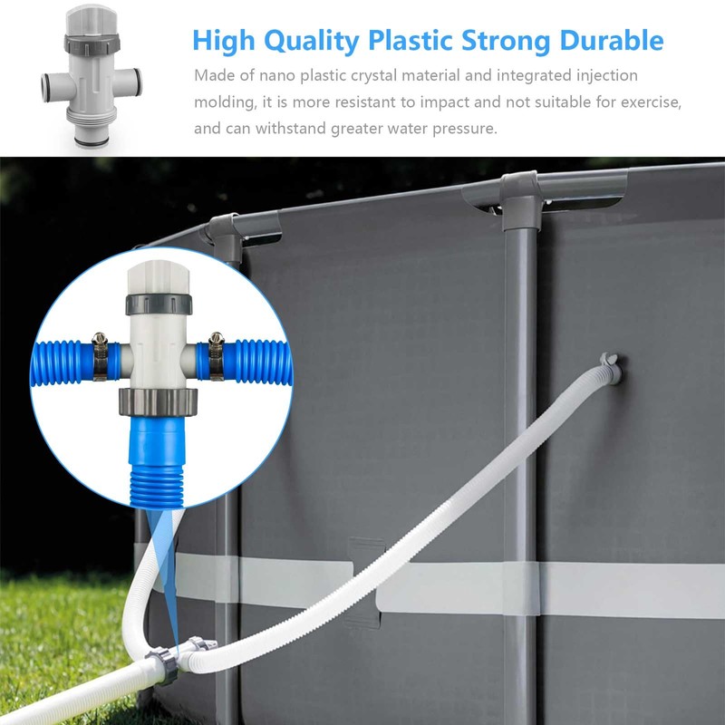 Dual Split Hose Plunger Valve with 6 Zip Ties for