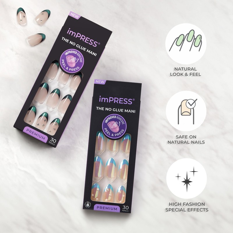 KISS imPRESS Press-On Manicure Premium Collection Fake Nails - All