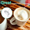 HAUSHOF Handheld Rechargeable Milk Frother Wand with Stand Electric Drink