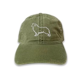 USmania Australian Shepherd Outline hat dad hat dad Baseball Cap Dog Lover hat (US, Alpha, One Size, Olive Green)