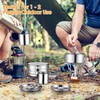 Funnymoom 15 Pcs Camp Cooking Set Stainless Steel Camping Cookware