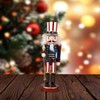Veemoon 1 Piece Christmas Wooden Nutcracker Soldier Wooden Hand-Painted Soldier
