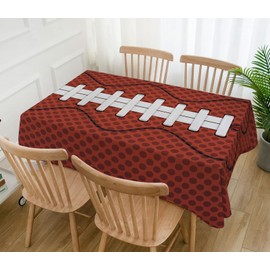 Hafangry American Football Field Tablecloth Rugby Game Day Sports Themed Party Decoration Kitchen Dining Room Home Table Cover-60×84inch
