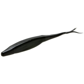 Zoom Bait Salty Super Fluke Bait-Pack of 10 (Black, 5-Inch)