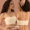 Cuteio Strapless Bras for Women, Invisible Wire-Free Push-Up Bandeau top,