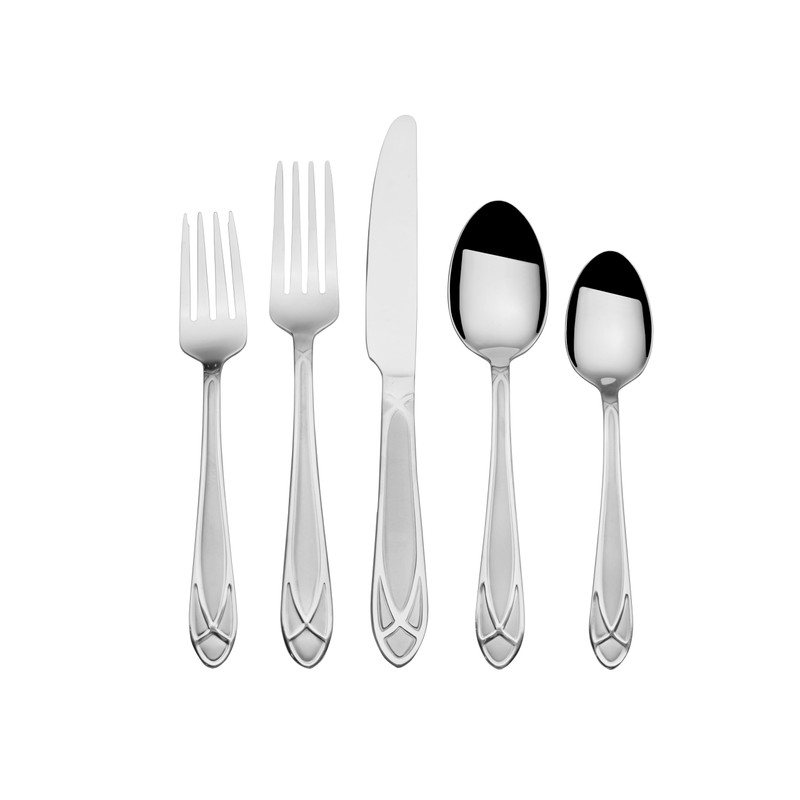 Pfaltzgraff Mirage Frost Everyday Flatware Service for 8, 42 Piece