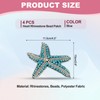 PATIKIL 4 Pcs Starfish Rhinestone Beaded Patch, Starfish Sequin Applique