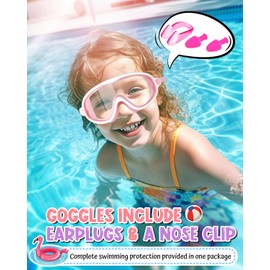 Rantizon Kids Swim Goggles 2 Pack, Wide View Swimming Goggles for Child 3-15, Anti Fog&UV No Leaking Goggles for Boys Girls
