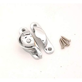 Infinity Decor Victorian Sash Window Fitch Fastener Lock in Polished Brass or Chrome - Made from Solid Brass (Polished Chrome)