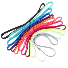 YUXIANLB Pack of 12 Sports Headbands, Non-Slip Elastic Sweatbands for Fitness, Running, Yoga, Tennis, Basketball, Gym, Marathon, Cycling, Outdoor Activities, High Quality, Skin-friendly Materials