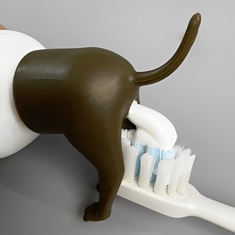 Pooping Dog Butt Toothpaste Dispenser Topper 3 ​pcs, Dog Butt