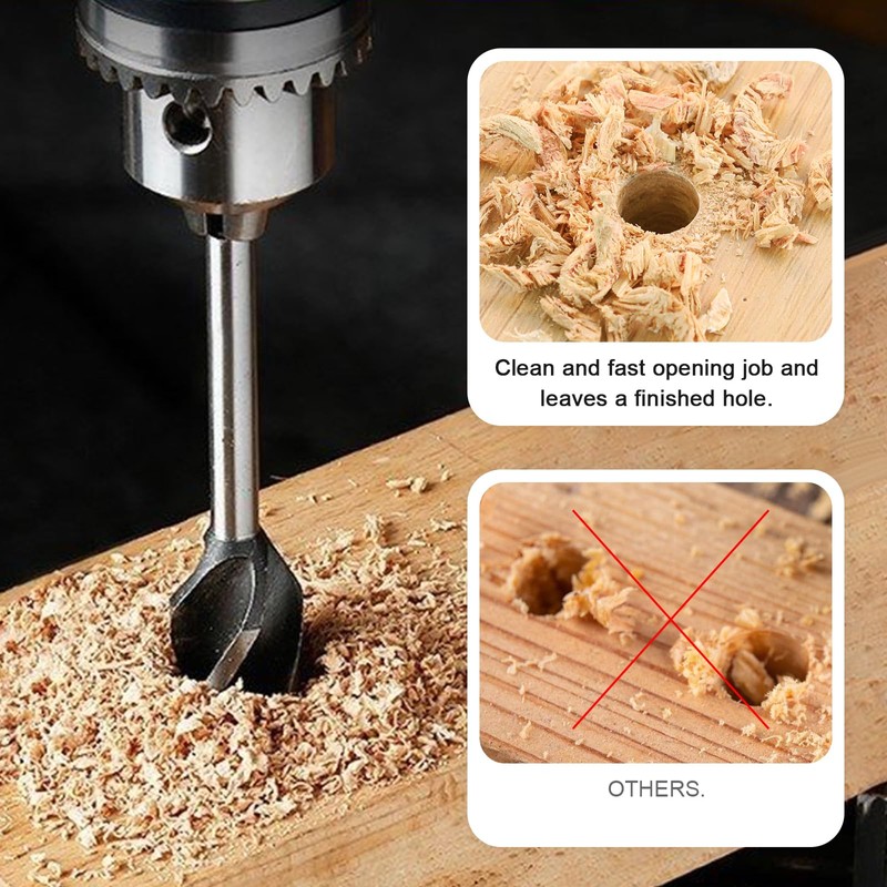 hsawbit Wood Drill Bits, 3pcs x 18mm x 155mm Auger