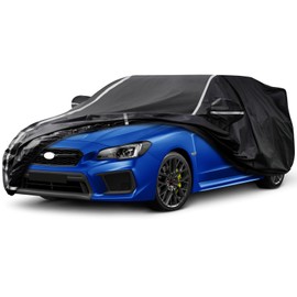Blshwez Car Cover for 2007-2024 Subaru WRX,Impreza, WRX STI, 7-Layer Waterproof, All Weather Protection, Indoor Outdoor with Zipper Door, Sun Rain Dust Snow Protection