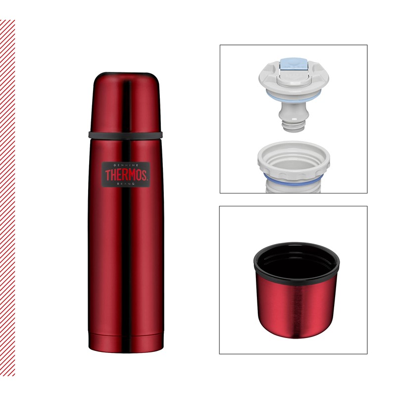 Thermos Light & Compact Beverage Bottle, 0.50 L, Cranberry Red,