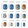 24 Pcs Fall Press on Nails Short Square Fake Nails