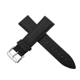 OliBoPo Handmade Vintage Replacement Leather Watch Strap/Watch Band (20mm, Oil Wax Leather/Black)