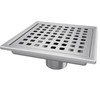 Linear Shower Drain with Grid Cover, Professional Brushed 304 Stainless